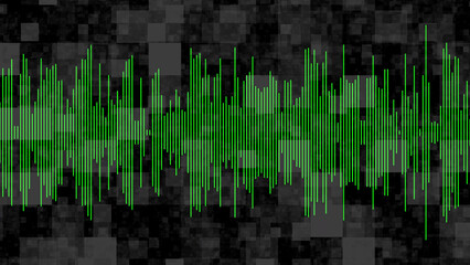 Fototapeta premium An audio waves icon typically features multiple curved lines or arcs radiating from a central point, symbolizing sound transmission, voice, music, or broadcasting in digital interfaces. 