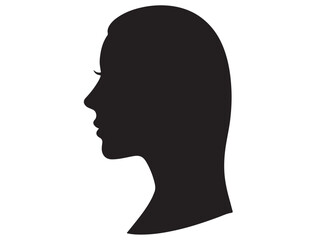 FEMALE MODEL HEAD PROFILE SILHOUETTE