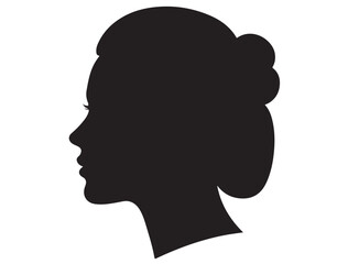 FEMALE MODEL HEAD PROFILE SILHOUETTE