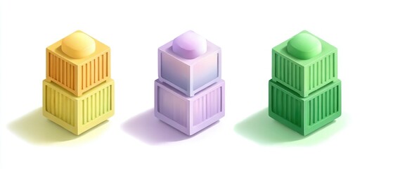 Colorful isometric buildings