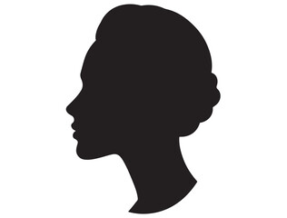 FEMALE MODEL HEAD PROFILE SILHOUETTE