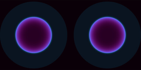 Vibrant glowing particle 3d sphere. Virtual AI assistant concept. Abstract technology, science, engineering, artificial intelligence, and neural networks. Colorful neon energy orb.