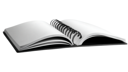 Designer Notebook background isolated on a Transparent background, PNG file.