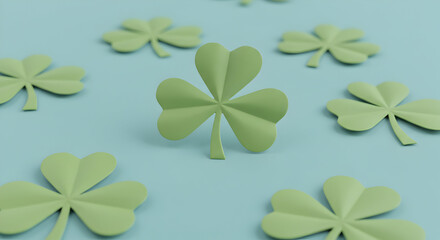 Celebrate St. Patrick's Day with these charming paper shamrocks; perfect for festive decorations and adding a touch of Irish luck to your spring celebrations.