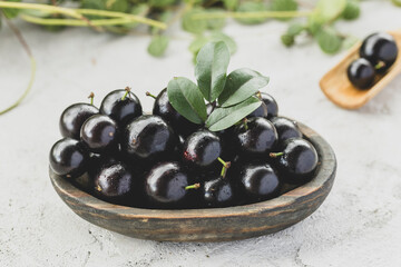 Exotic and delicious Jaboticaba fruits, a fruit of Amazonian origin