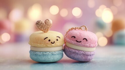 Cute kawaii macarons	