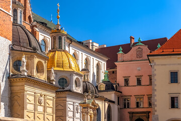 Wawel Cathedral Krakow, Wawel Castle: the Wawel Royal Cathedral with the Royal Chapels (Sigismund's Chapel and Vasa Chapel) within Wawel Castle, located in Krakow Old Town, Poland. © Mirko Carnevale