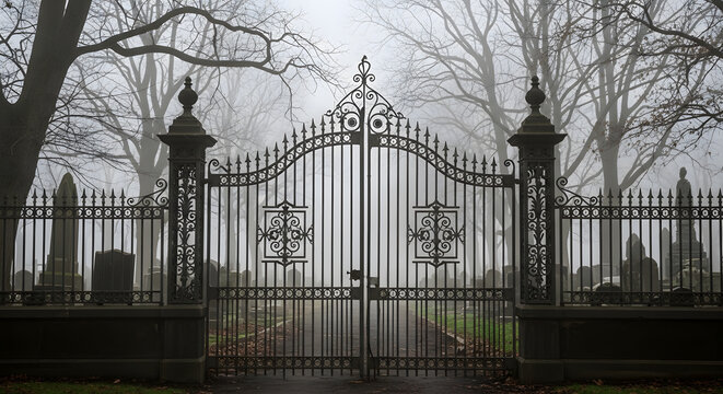Halloween Graveyard Gate