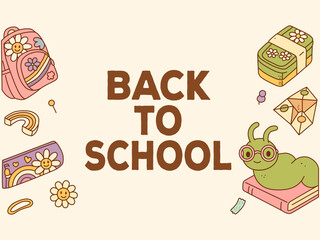 back to school background text illustration clipart