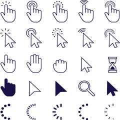 set of screen pointer, curser, screen mouse, vector 