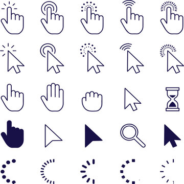 set of screen pointer, curser, screen mouse, vector 