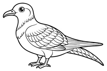 coloring page line art the petrel black vector