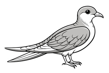 coloring page line art the petrel black vector