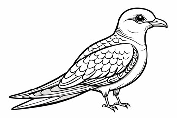coloring page line art the petrel black vector
