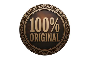 Guaranteed 100% Original seal with ornate border adds prestige and authenticity to any brand.