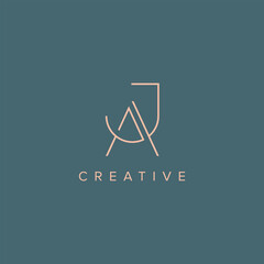 Creative Letter AJ Logo Design - Unique Modern Branding Concept.