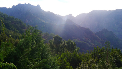 Wonderful mountains in Madeira, Portugal.