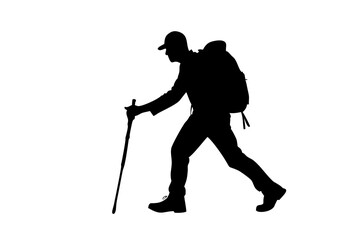 silhouette of a man walking