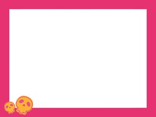 frame with pinkborder background bone