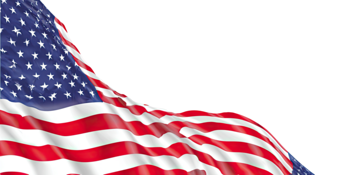 Waving American flag graphic