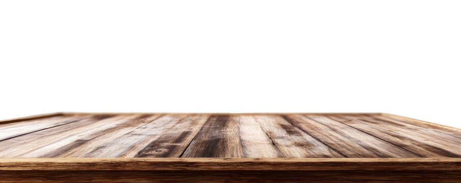 Wooden tabletop against a dark background