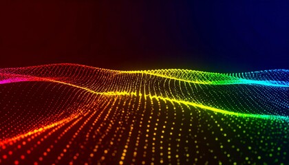 Stunning vibrant rainbow digital landscape for modern presentations and futuristic designs