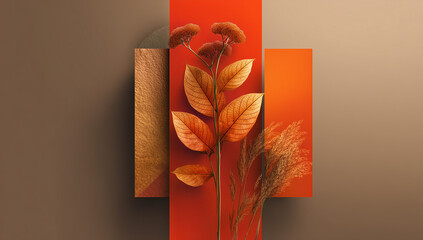Autumn vibe in abstract seasonal festive composition