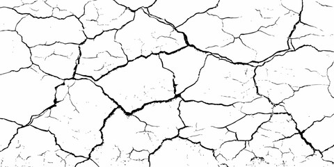 modern black and white scratch and cracks grunge texture dust and distressed wall pattern white background..


