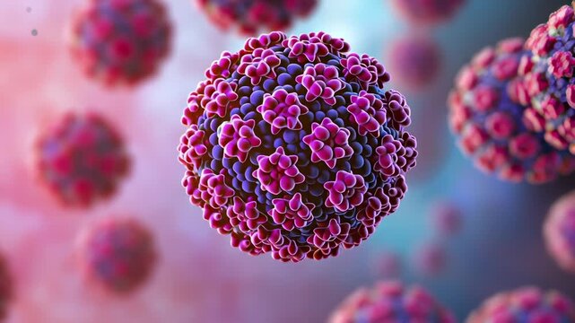 Human papillomavirus (HPV) structure close-up	
 - Powered by Adobe