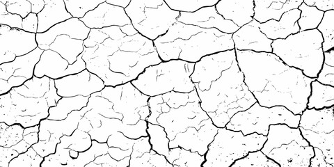 modern black and white scratch and cracks grunge texture dust and distressed wall pattern white background..

