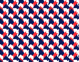 Fototapeta premium Abstract Geometric Pattern Red White Blue Texture Background