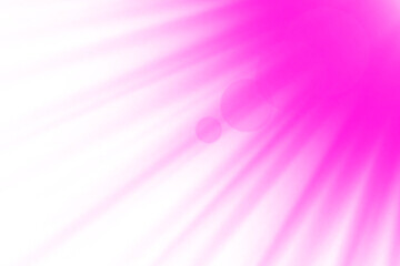 Sun Rays Overlay, Pink Glowing Sunburst Light Effect, Bright Shine Flare Isolated on Transparent Background for Modern Design and Visual Effects