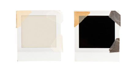 Two vintage slide frames, one blank, one dark