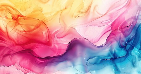 A vibrant blend of colors creating an abstract, fluid design.