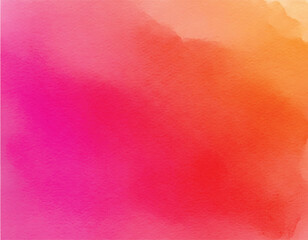 Abstract watercolor background texture with gradient from pink to orange