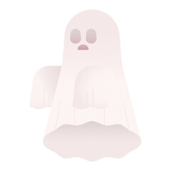 Halloween Blanket ghost Flat Design Vector Illustration