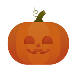Halloween Pumpkin Flat Design Vector Illustration