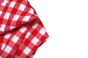Close-up of a red and white checkered tablecloth (1)
