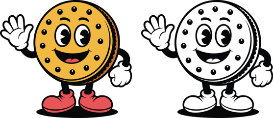 Funny cartoon Cookie Mosquito illustration