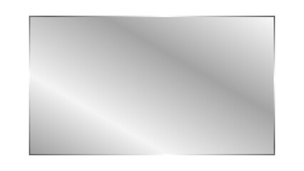 Transparent shiny glass panel. Clear glossy glass plate with realistic light glare and reflection, suitable for laptop, TV screen or display mockups. PNG transparent background.