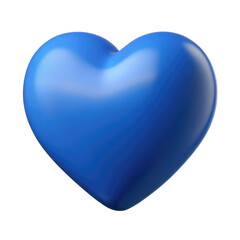 Fototapeta premium blue heart isolated on transparent white background, clipping path