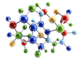 Abstract chemical structure isolated on white background