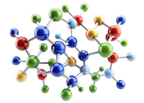 Abstract chemical structure isolated on white background