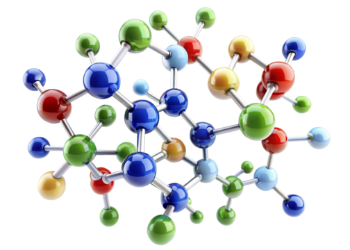 Abstract chemical structure isolated on white background