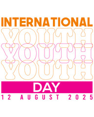 International Youth Day Typography T-shirt Design