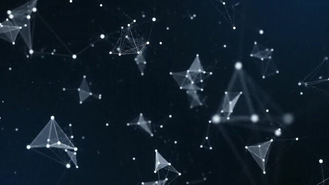 Abstract network connection background, digital data communication, global technology blockchain fut