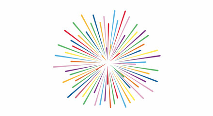 Obraz premium Colorful Burst of Radiating Lines from a Central Point.