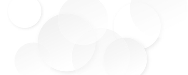 Abstract geometric white color circles lines background. White and gray color geometric shape and lines seamless background design.