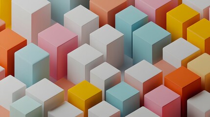 Obraz premium Colorful Cubes in an Abstract Pattern on a Modern Background