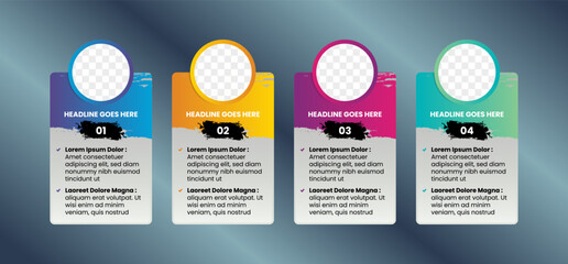 Set of Infographics banners with watercolors splash design can be used for workflow layout, diagram, web design. Creative banner, label vector.